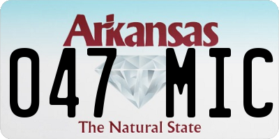 AR license plate 047MIC