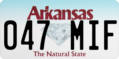 AR license plate 047MIF