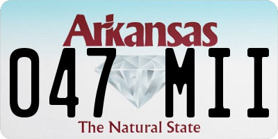 AR license plate 047MII