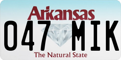 AR license plate 047MIK