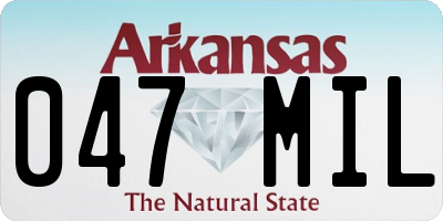 AR license plate 047MIL