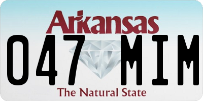AR license plate 047MIM