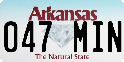 AR license plate 047MIN