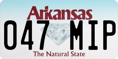 AR license plate 047MIP