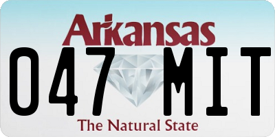 AR license plate 047MIT