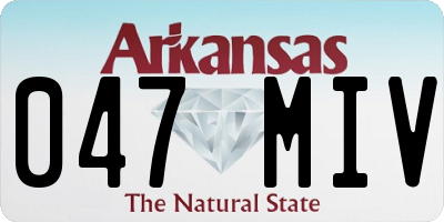 AR license plate 047MIV