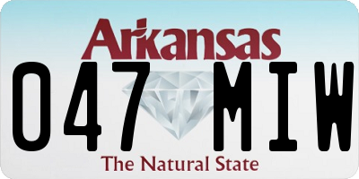 AR license plate 047MIW