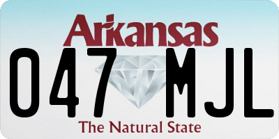 AR license plate 047MJL