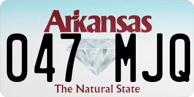 AR license plate 047MJQ