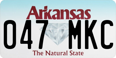 AR license plate 047MKC