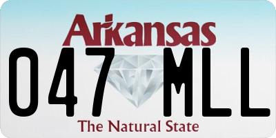 AR license plate 047MLL