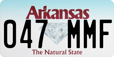 AR license plate 047MMF