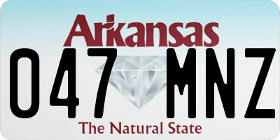 AR license plate 047MNZ
