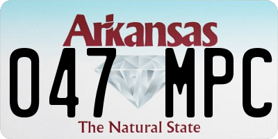 AR license plate 047MPC