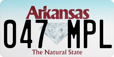 AR license plate 047MPL