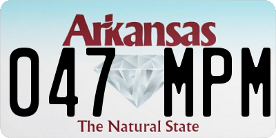 AR license plate 047MPM