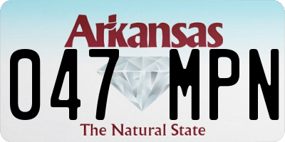 AR license plate 047MPN