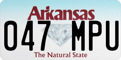 AR license plate 047MPU