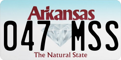 AR license plate 047MSS