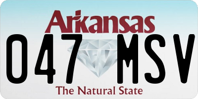 AR license plate 047MSV