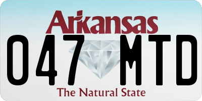 AR license plate 047MTD