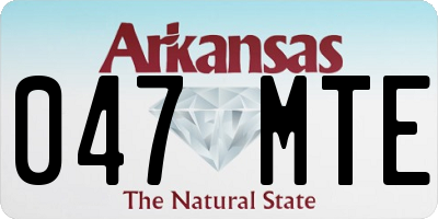 AR license plate 047MTE