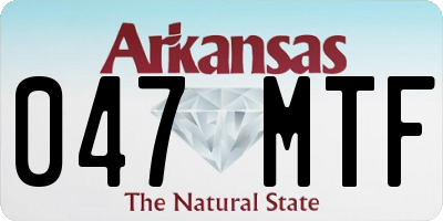 AR license plate 047MTF