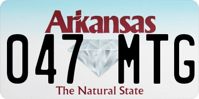 AR license plate 047MTG