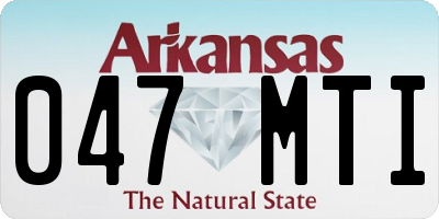 AR license plate 047MTI