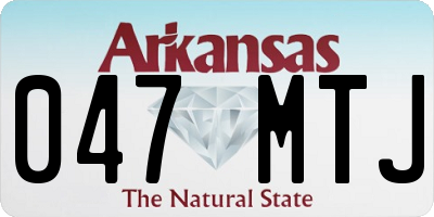 AR license plate 047MTJ