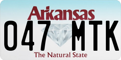 AR license plate 047MTK