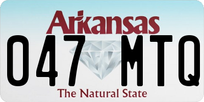 AR license plate 047MTQ