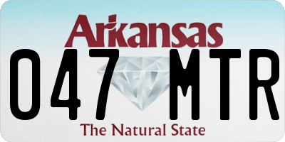 AR license plate 047MTR
