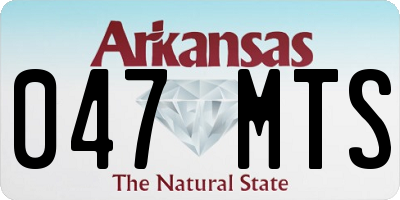 AR license plate 047MTS