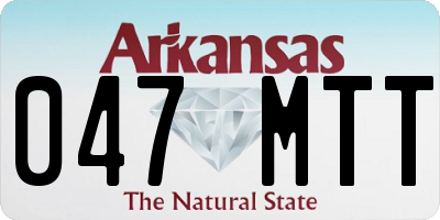 AR license plate 047MTT