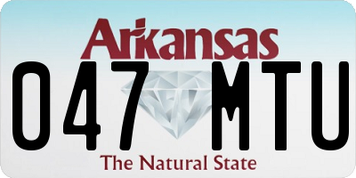 AR license plate 047MTU
