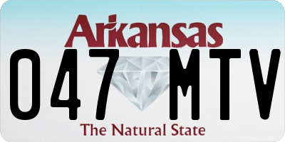 AR license plate 047MTV