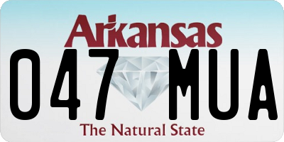 AR license plate 047MUA