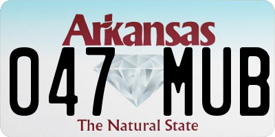 AR license plate 047MUB