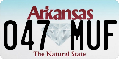 AR license plate 047MUF