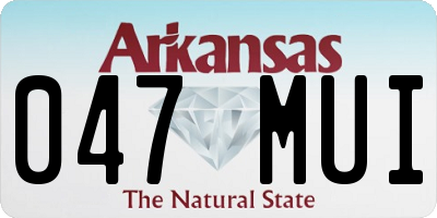 AR license plate 047MUI