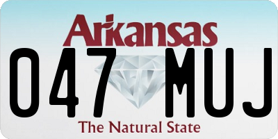 AR license plate 047MUJ