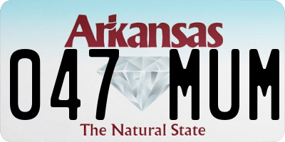 AR license plate 047MUM