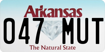 AR license plate 047MUT