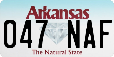 AR license plate 047NAF