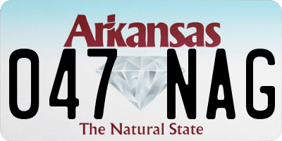 AR license plate 047NAG
