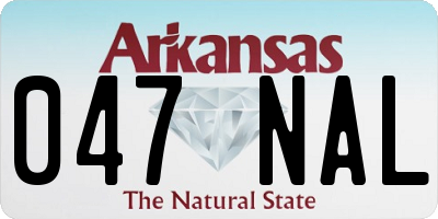 AR license plate 047NAL