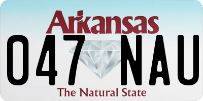 AR license plate 047NAU