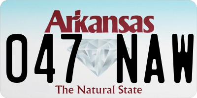 AR license plate 047NAW