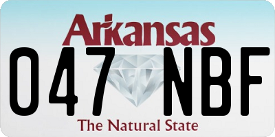 AR license plate 047NBF
